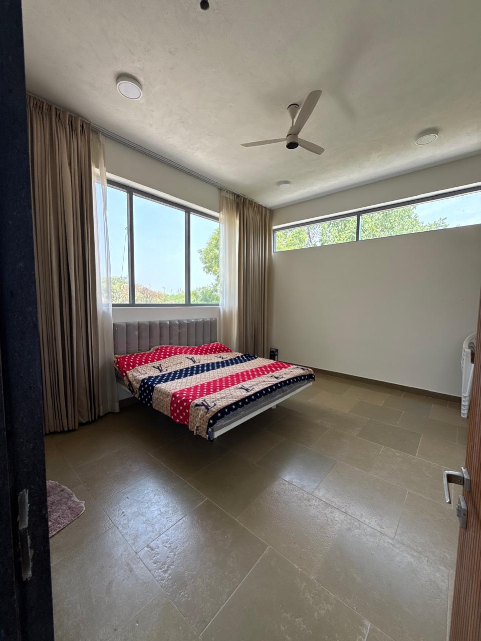 Modern bedroom with natural lighting